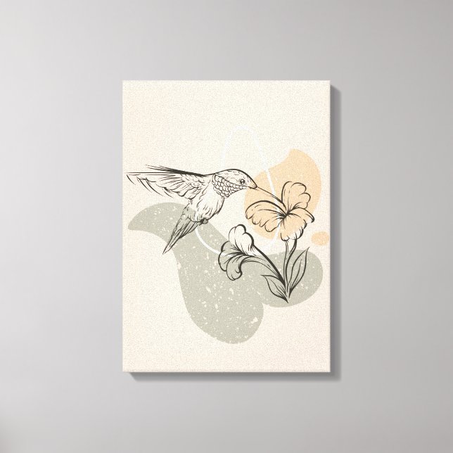 Canvas de Ilustração de Pássaro Colibri Stylist Br (Frente)
