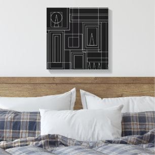 Canvas de Impressão de Art Deco Monocromático