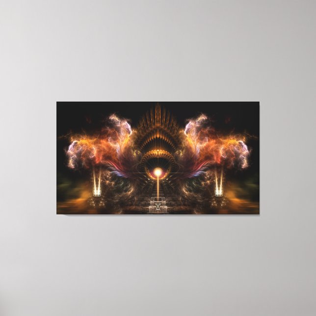 Canvas de Impressão de Arte Fractal de Tempestade  (Frente)