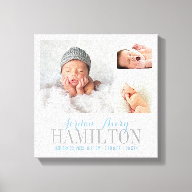 Canvas de Impressão de Colagem de Fotos do Bebê Mo (Frente)