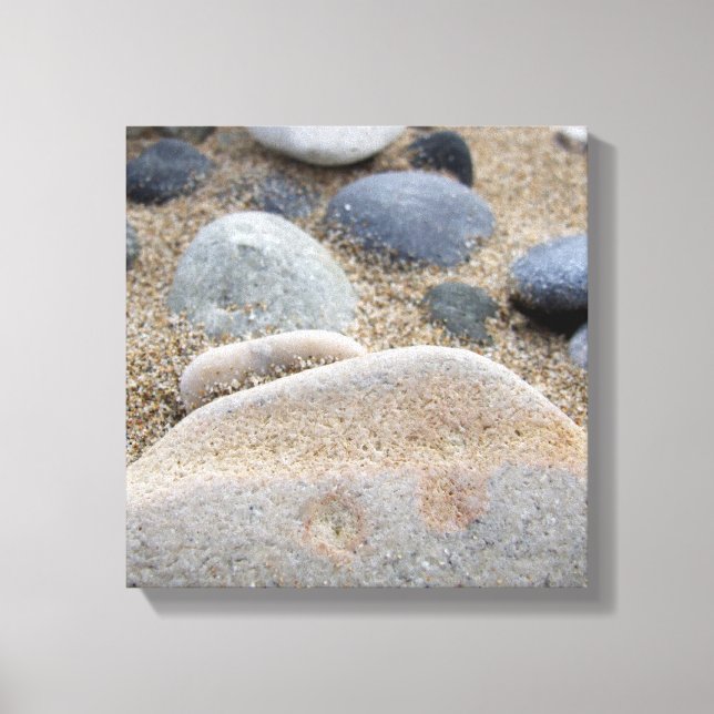 Canvas de Impressão de Pebbles de Praia (Frente)