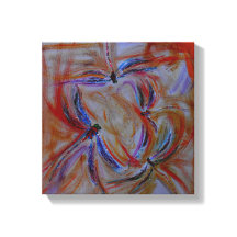 canvas de libélulas abstrato