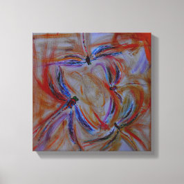 canvas de libélulas abstrato