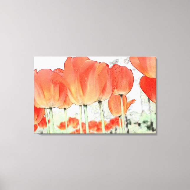 canvas de lindas tulipas vermelhas (Frente)
