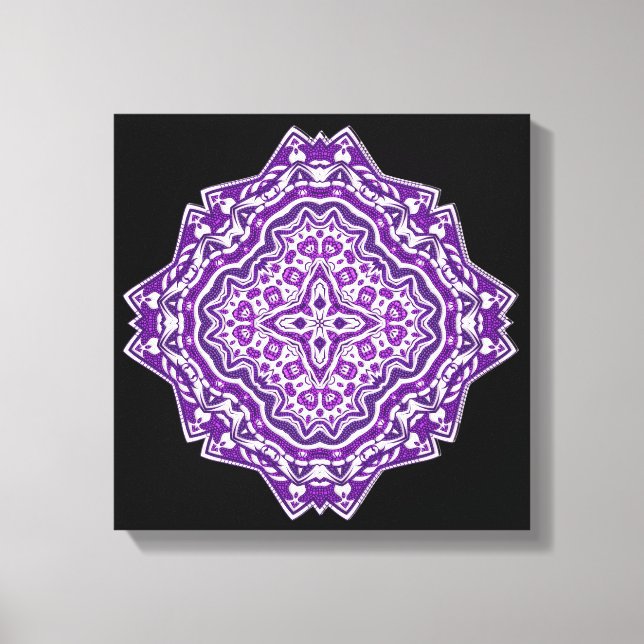canvas de mandala roxa (Frente)