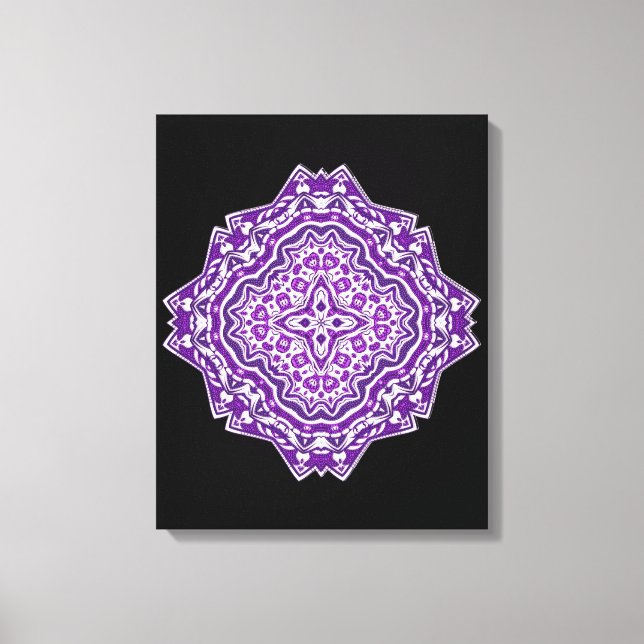 canvas de mandala roxa (Frente)