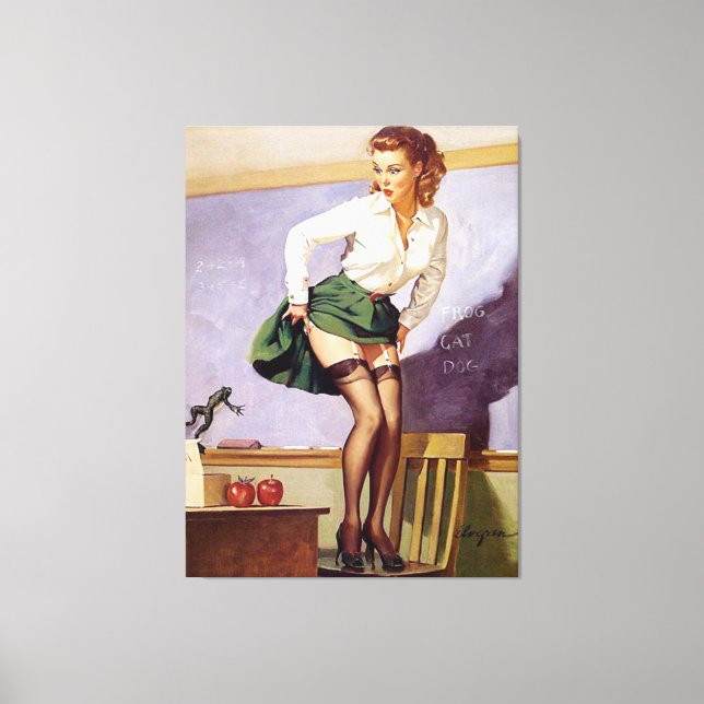Canvas De Menina Vintage Raiva (Frente)