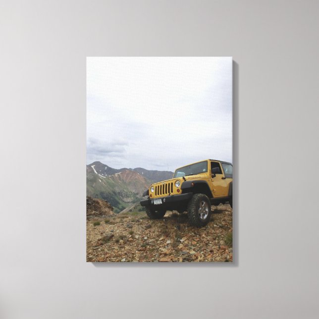 Canvas de montanha de rubicon amarelo-jipe (Frente)