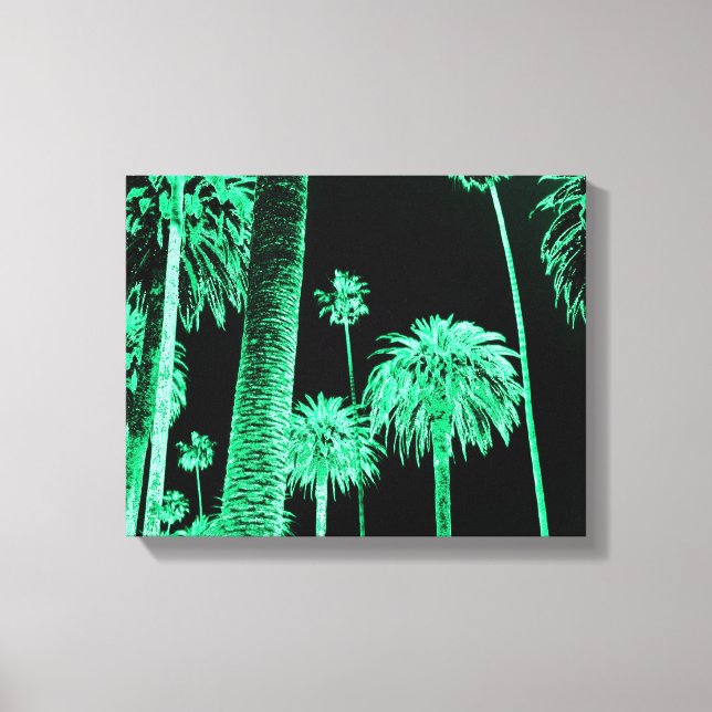 Canvas de Neon Palm Trees da Califórnia Sonhando (Frente)