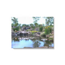 canvas de obrigações Koi Pond com cascata de 3 nív