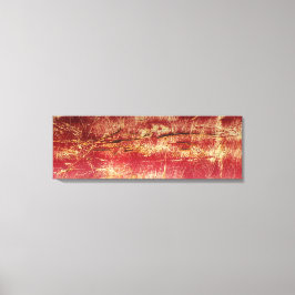 Canvas De Paisagem Dourada E Vermelha