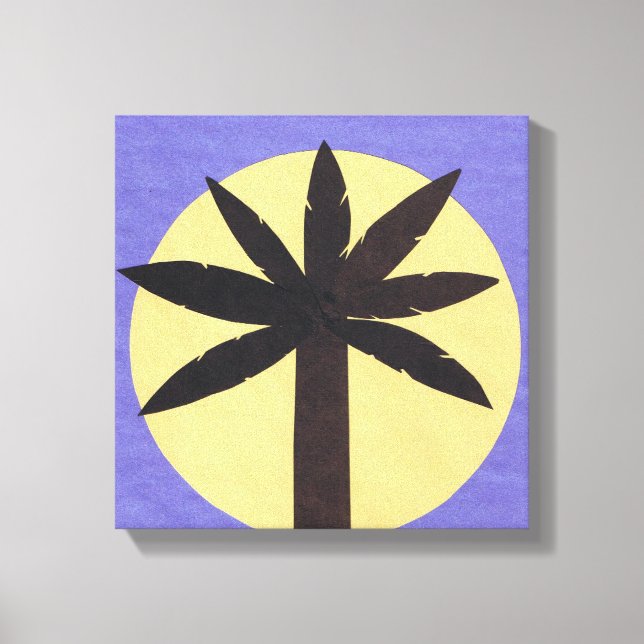 Canvas de Palmetto Silhuetted (Frente)