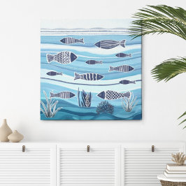 Canvas de Peixe do Oceano Costeiro