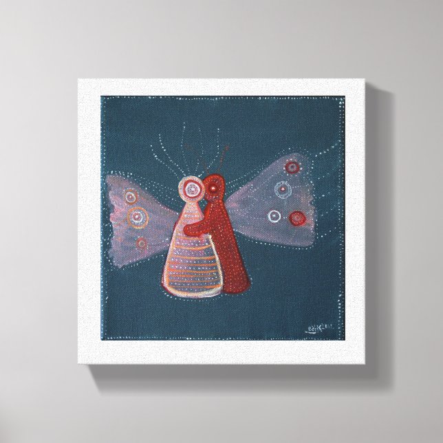 Canvas de pintura de abstrato Hug (Frente)