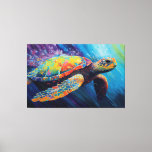Canvas de pintura de tartaruga-do-mar<br><div class="desc">Linda tartaruga-do-mar nadando pelo oceano</div>