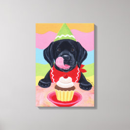 Canvas de pintura do Cupcake de aniversário da Pup
