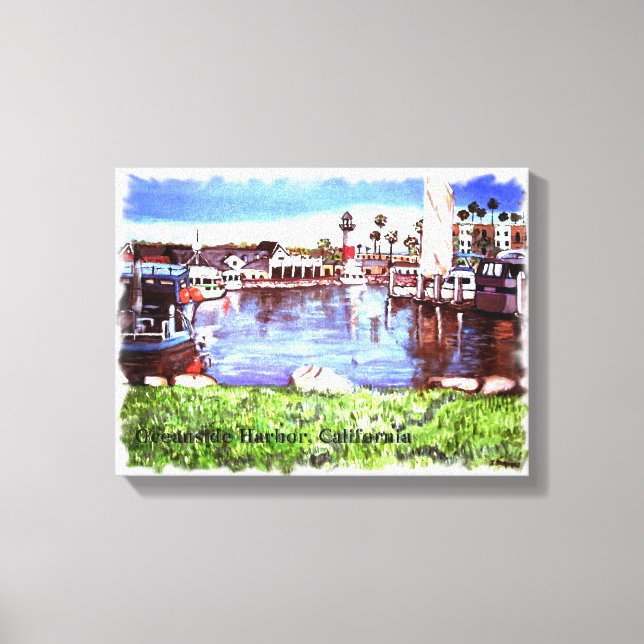 Canvas de pintura do Oceanside Harbor (Frente)