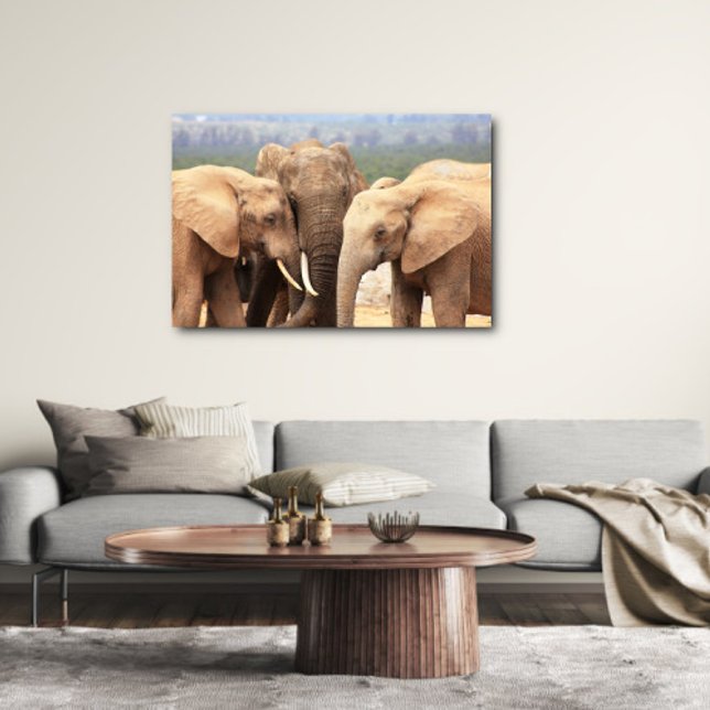 Canvas de poça elefante emoldurada (Criador carregado)