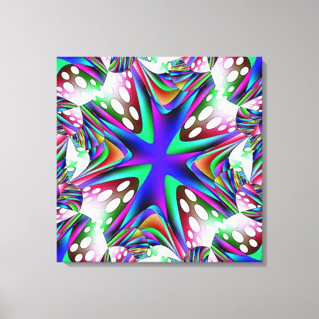 Canvas de pontos brancos azuis (Frente)