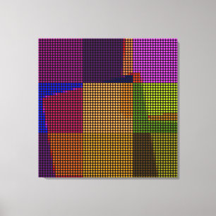 Canvas de Pop-Art do Bolinhas Colorida Retroativa