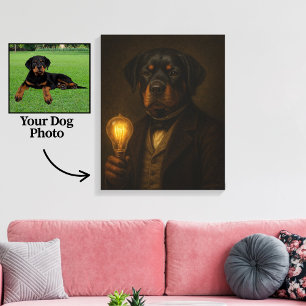 Canvas de Retrato de Cão Personalizado - Estilo No