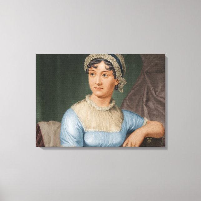 Canvas de Retrato de Cor de Jane Austen (Frente)