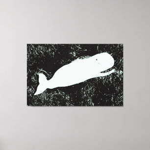 canvas de riso da baleia branca
