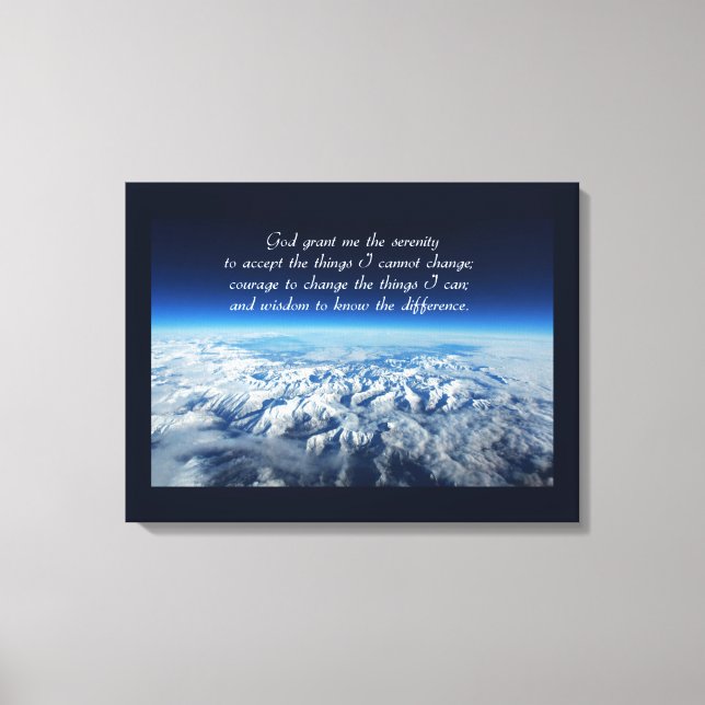 Canvas de Serenity Prayer & Mountain (Frente)