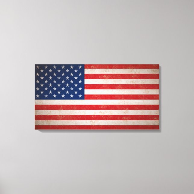 Canvas de Sinalizador Americana do Estilo de Grung (Frente)