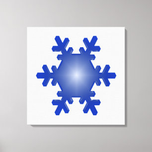 Canvas de Starburst do Floco de Neve Azul