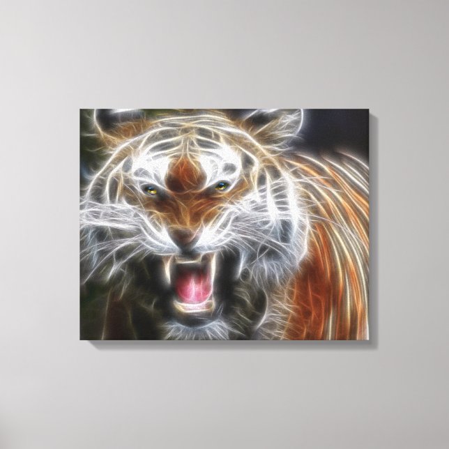 Canvas de Tigre abstrato (Frente)