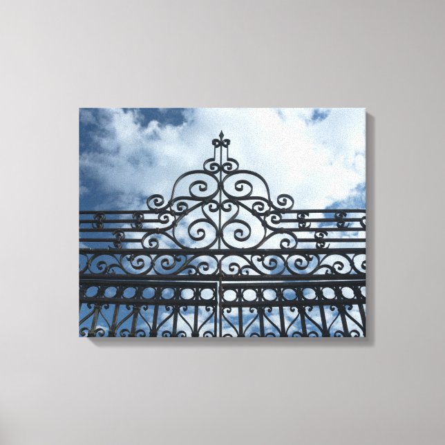 Canvas de três painéis de portas de ferro em forma (Frente)