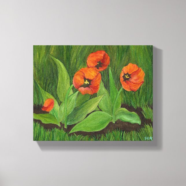 Canvas de Tulipas Vermelhas (Frente)