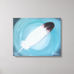 Canvas de Turquesa de Feather Americana Nativa