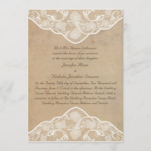 Canvas de Vintage e Convites para Casamento de Efe