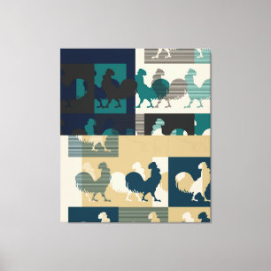 CANVAS DE VINTAGEM ROOSTER