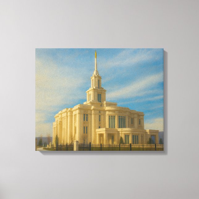 Canvas de Wall Art do Payson Utah Temple Painting™ (Frente)