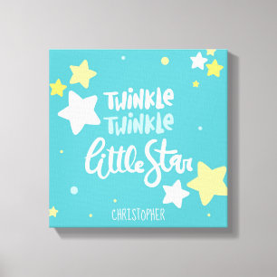 Canvas do berçário de estrelas cintilante