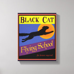 Canvas do Dia das Bruxas de Gato Negro