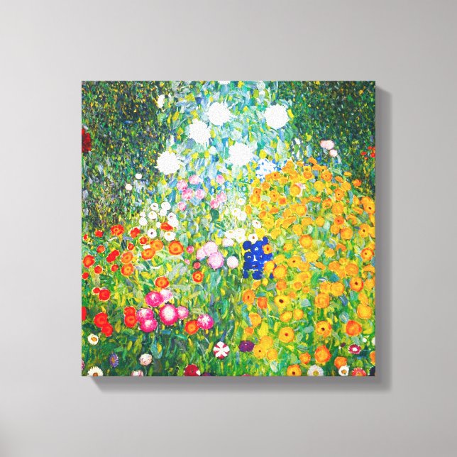 Canvas do Jardim Flor Gustav Klimt (Frente)