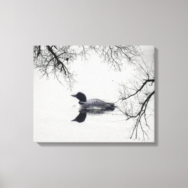Canvas do lago branco preto (Frente)