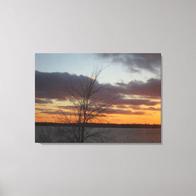 Canvas do Lago Sunset - 33,70" x 24" (Frente)