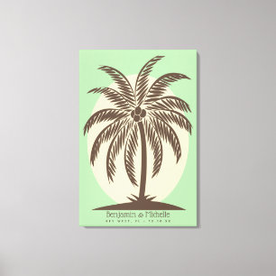 Canvas do Livro de Convidados da Árvore Palm - 150
