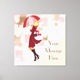 Canvas do modelo da moda umbrella