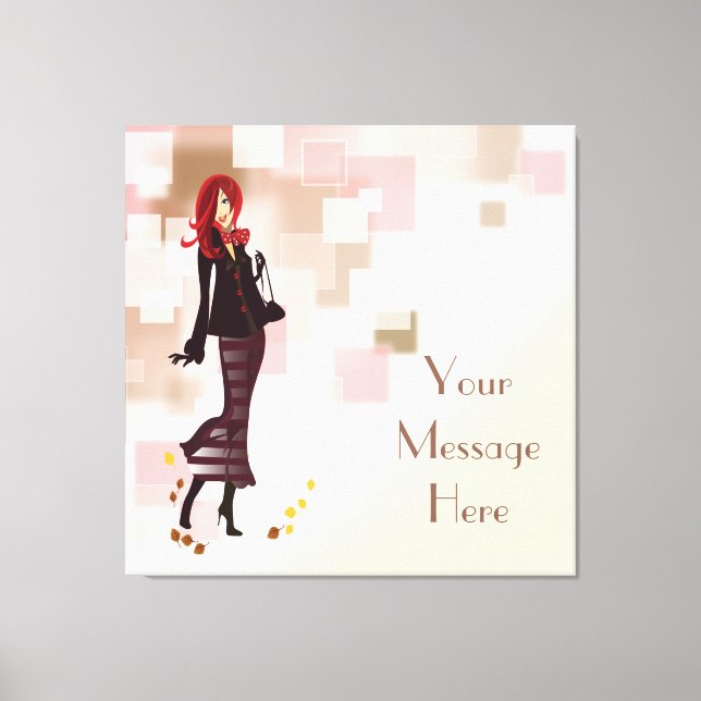 Canvas do Modelo de Moda de outono (Frente)