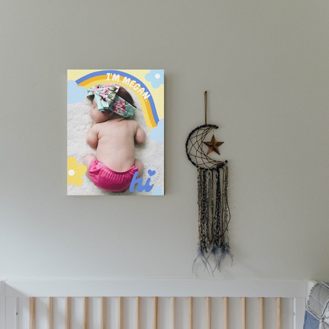 Canvas do Rainbow Newborn Photo Baby Nursery (Rainbow Newborn Photo Baby Nursery Decor Canvas)