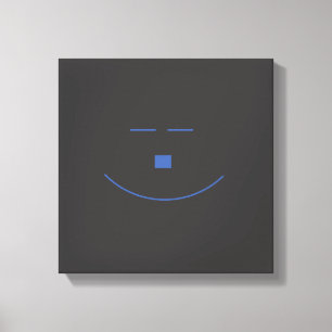 Canvas do rosto do sorriso azul