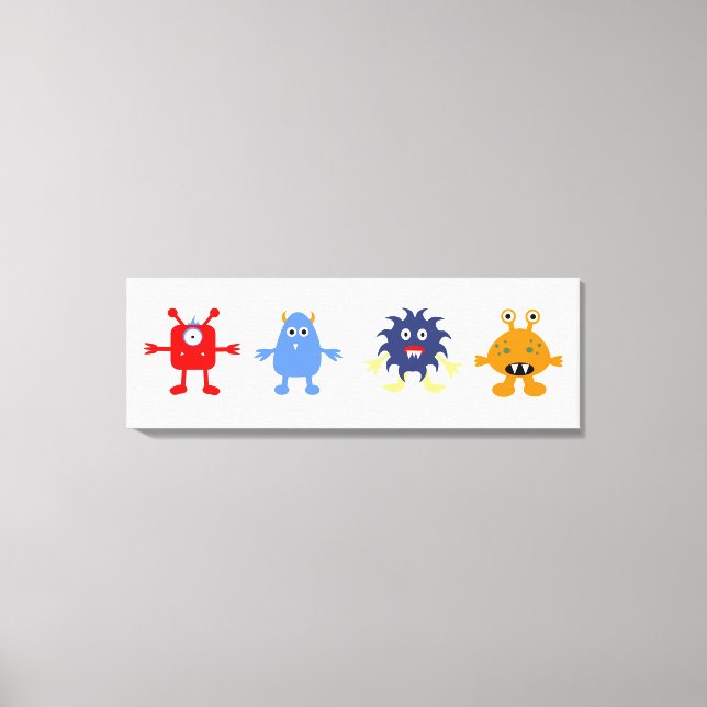 Canvas do Salão do Menino do Tema Monstro (Frente)