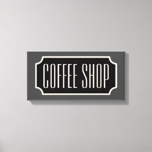 Canvas do sinal da cafetaria