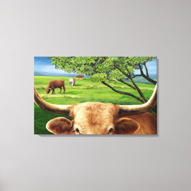 Canvas do Texas Longhorn (Frente)